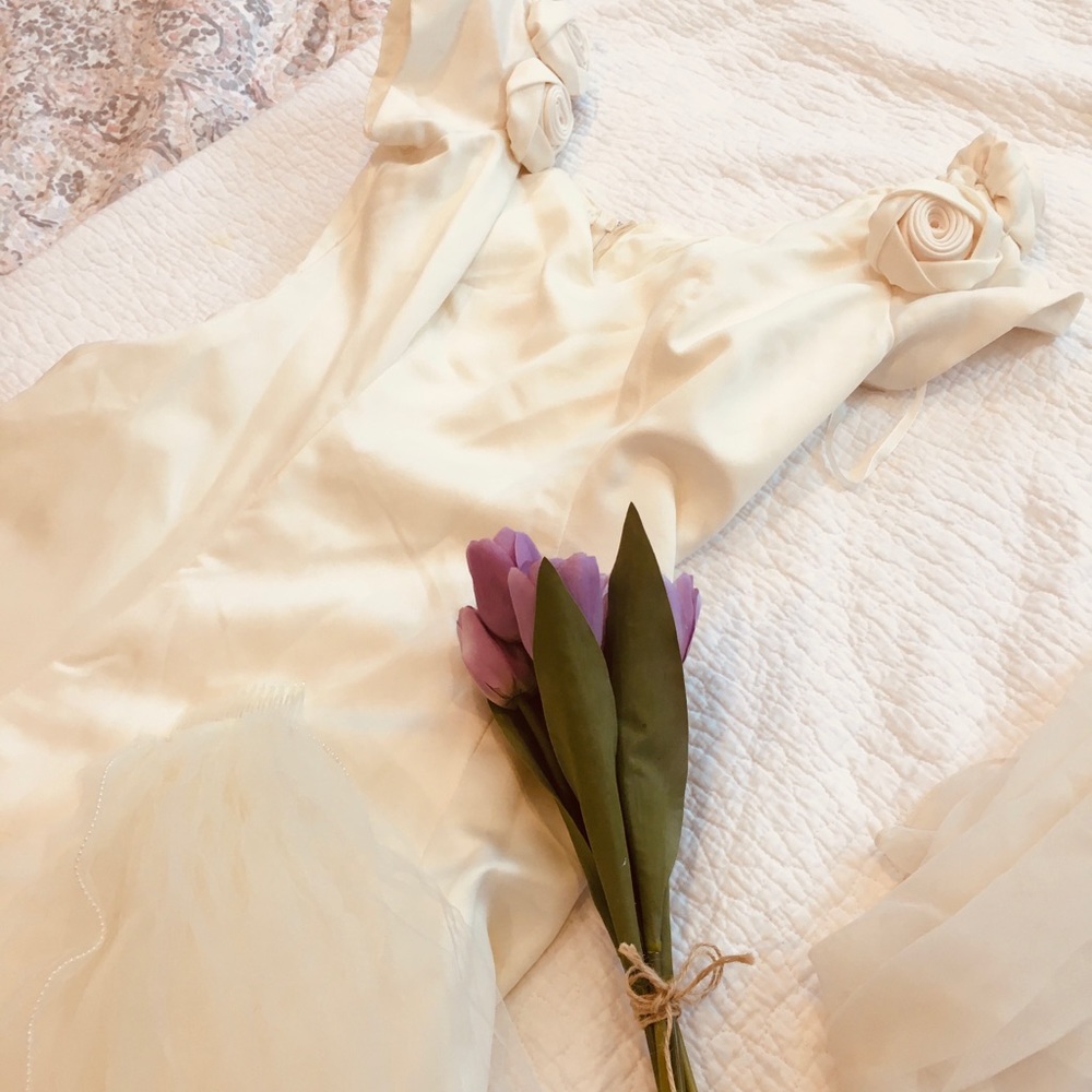 Moving Sale !Romantic vintage wedding Dress🤍🤍🤍💍👡💐💐💐Y2K - Picture 8 of 9